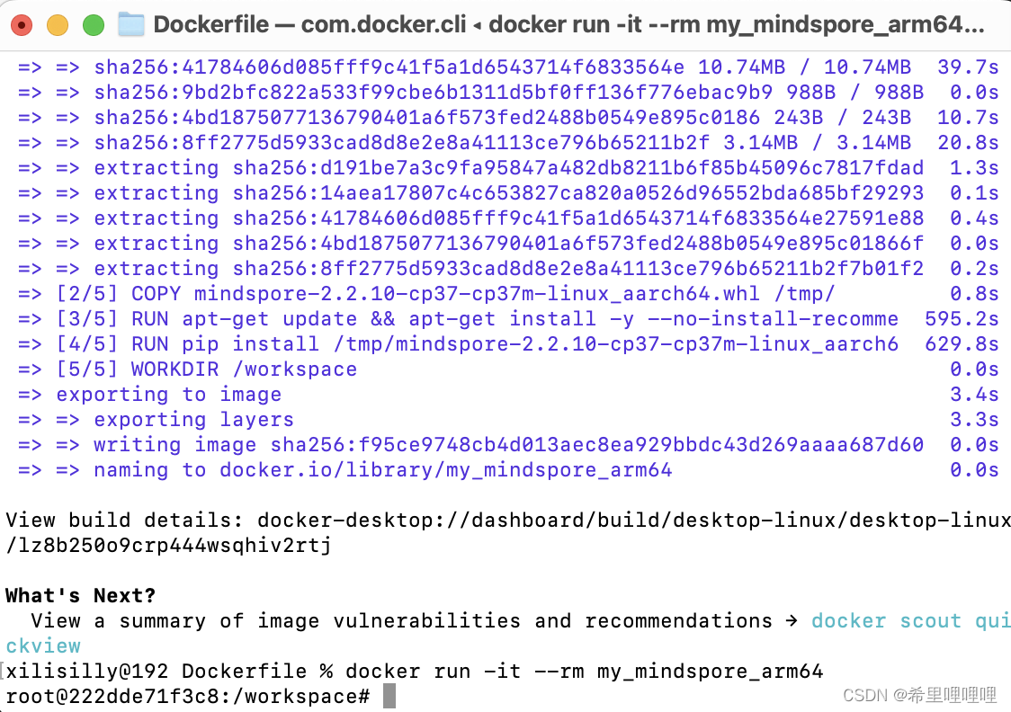 Mac安装Mindspore问题记录【docker解决】_python3.7.5slimbusterCSDN博客