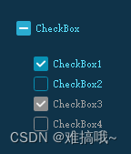 QCheckBox样式表qss实现状态切换显示不同图标（含第三状态：半选状态）