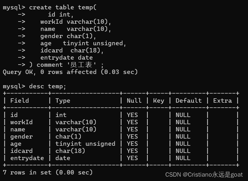 Mysql-基础-DDL操作