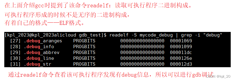 查看可执行程序debug信息