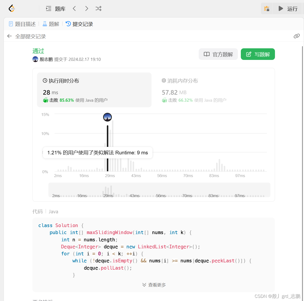 java数据结构与算法刷题-----LeetCode239. 滑动窗口最大值