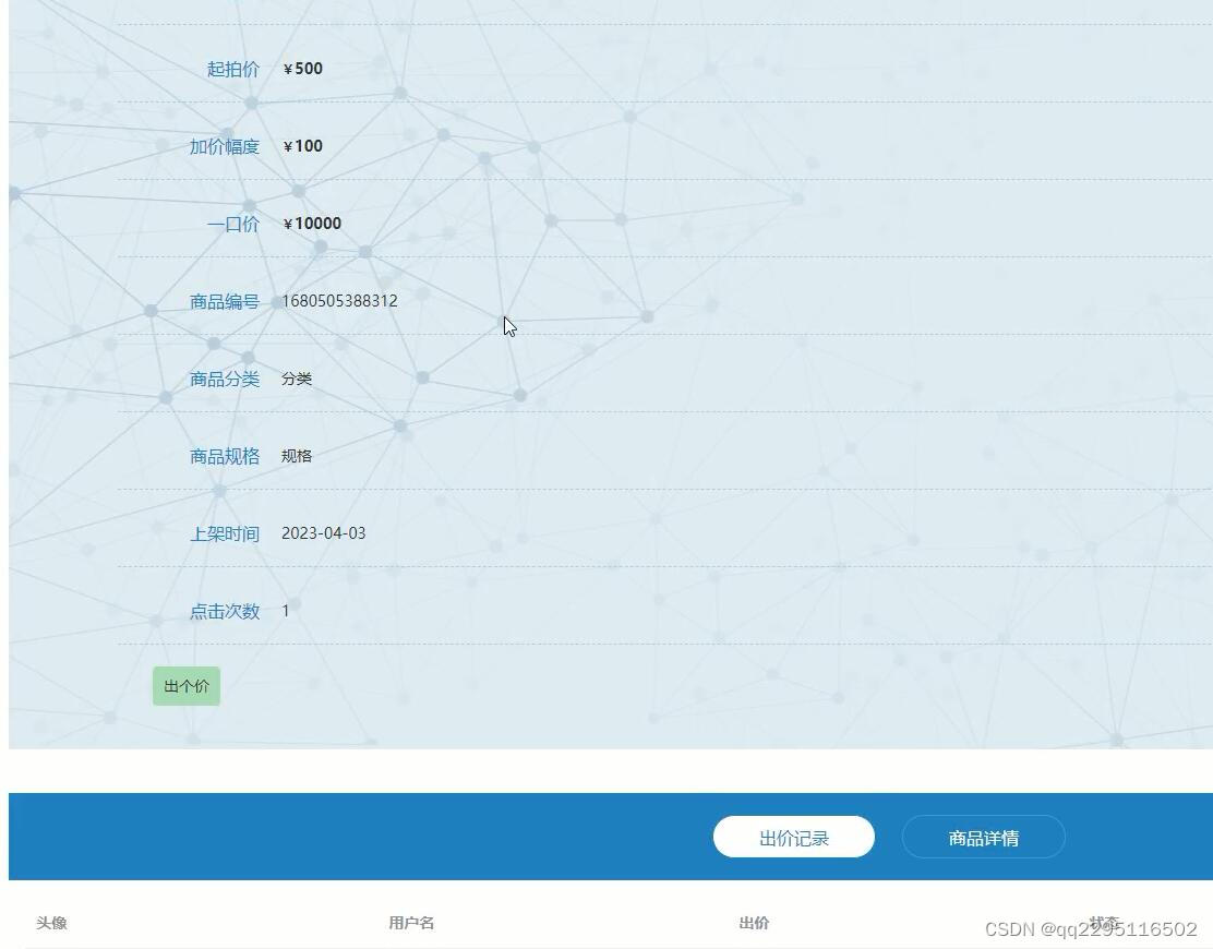 微服务分布式基于Springcloud的拍卖管理系统597wx