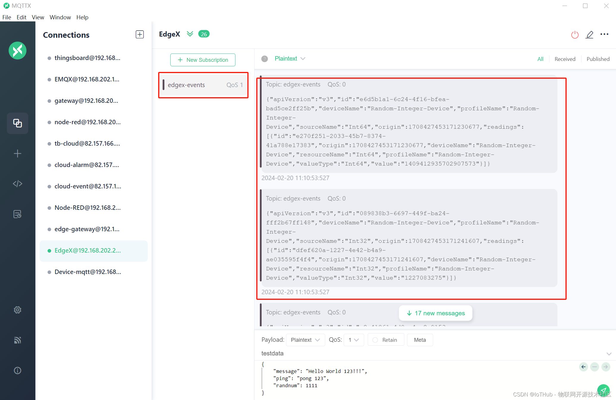 EdgeX Foundry - 导出数据到 MQTT 服务