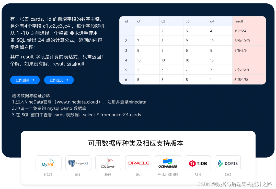 百万数据集测试赛题秒级查询的MySQL方案