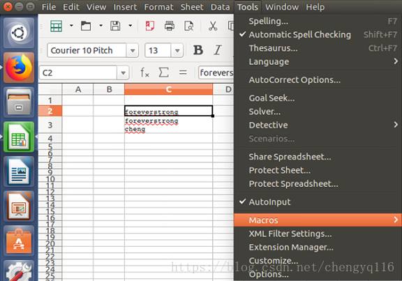 LibreOffice Calc 取消首字母自动大写 (Capitalize first letter of every sentence)