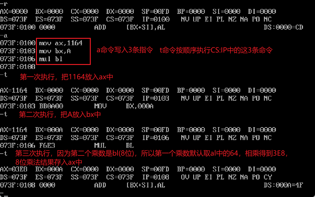 速通汇编（三）寄存器及汇编mul、<span style='color:red;'>div</span><span style='color:red;'>指令</span>