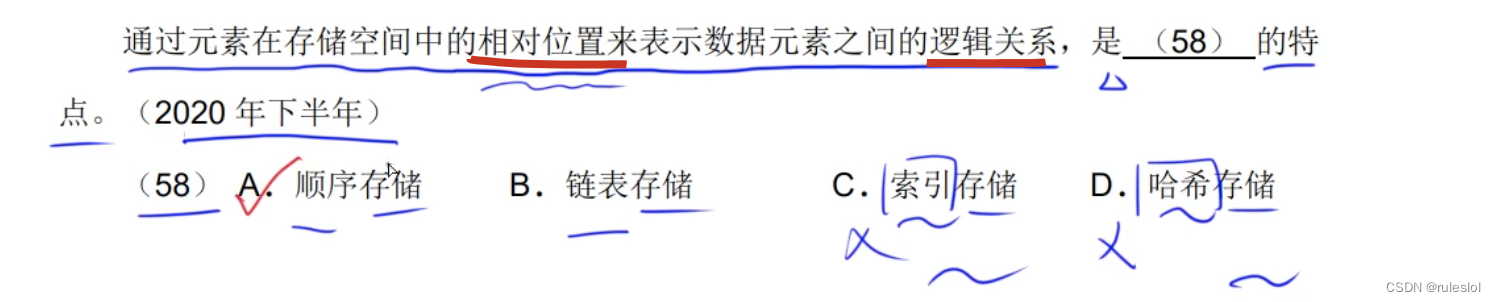 软考18-上午题-线性结构