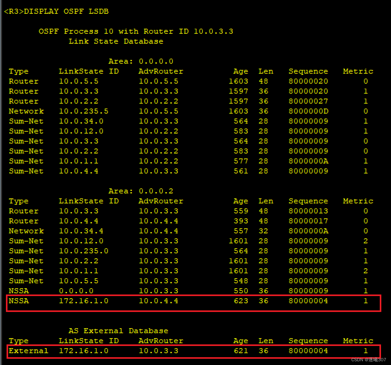 OSPF链路状态数据库