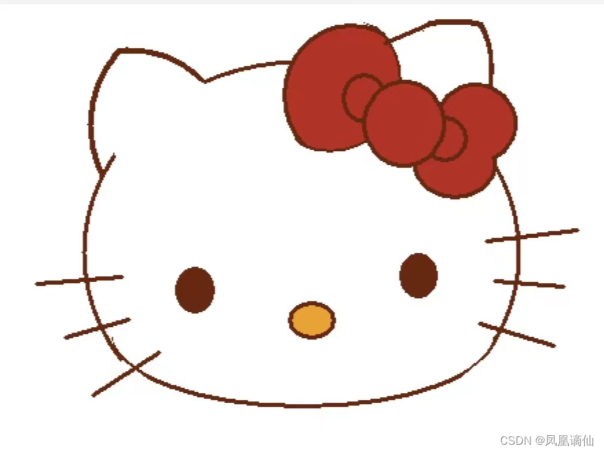 <span style='color:red;'>基于</span>C语言<span style='color:red;'>easyx</span>图形库<span style='color:red;'>绘制</span>HelloKitty头像