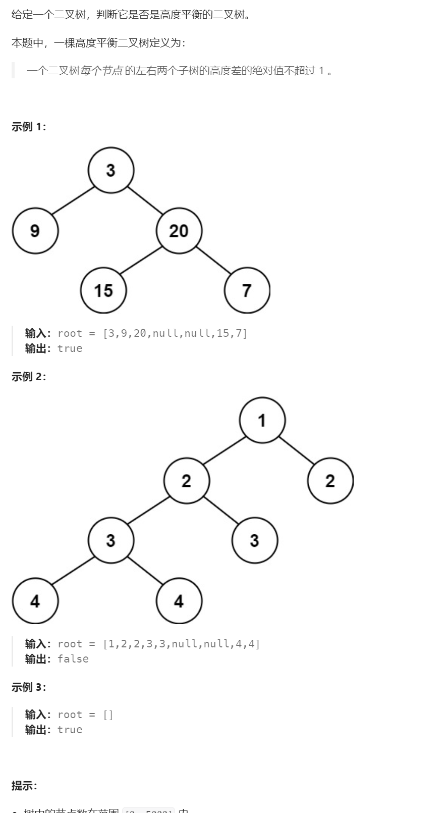 LeetCode | 110. 平衡二叉树