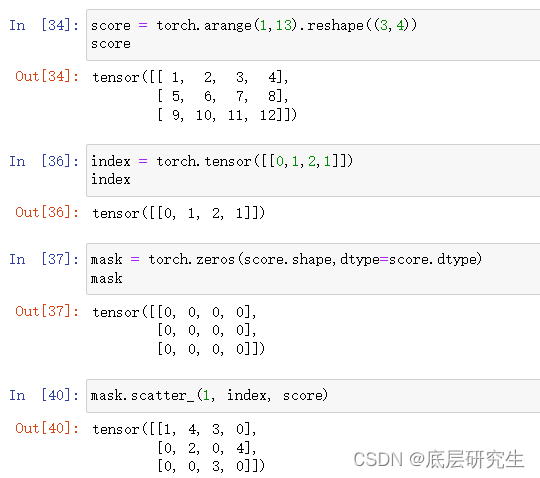 PyTorch基础（23）-- Tensor.scatter_()方法