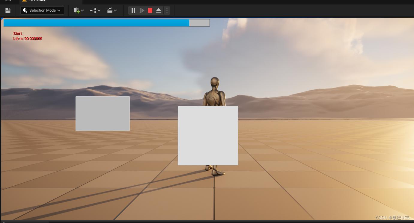 UE5 C++ Widget练习 Button 和 ProgressBar创建血条