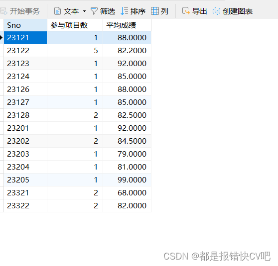 大学数据库系统原理 Mysql数据库实验记录