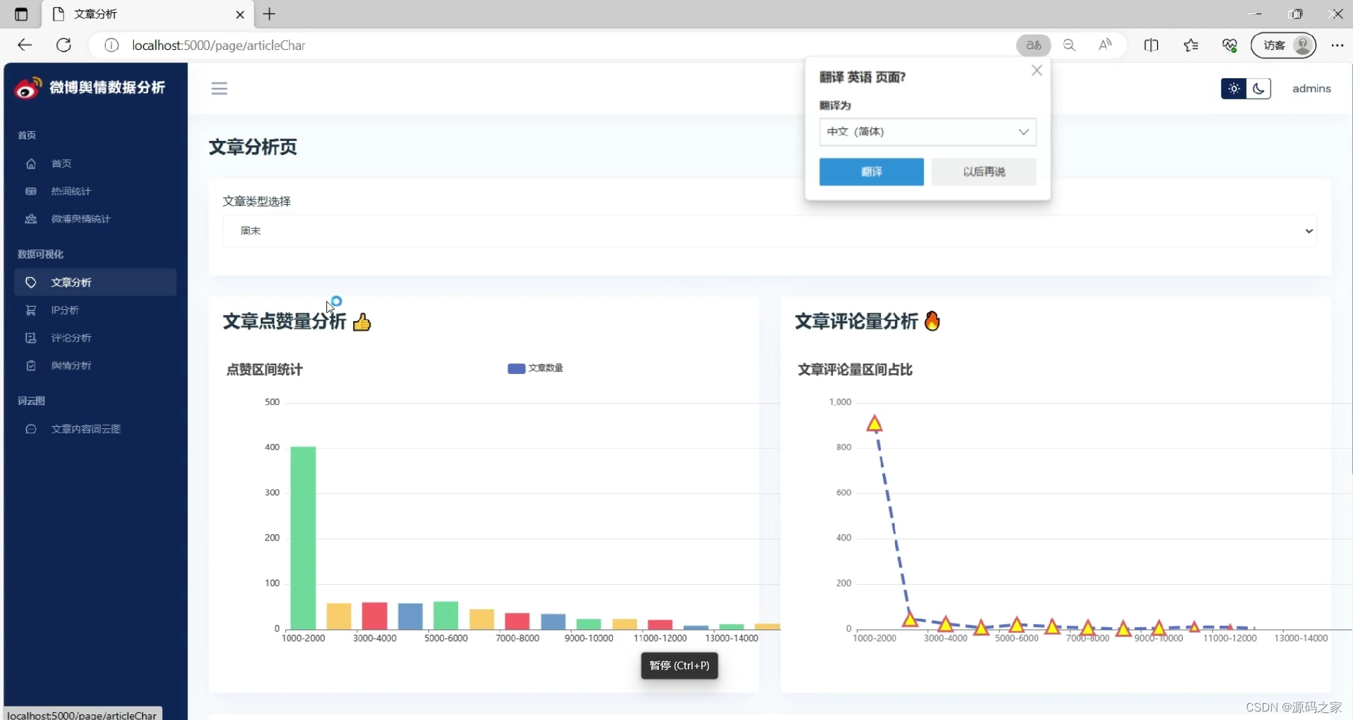 计算机毕业设计Python+Spark微博舆情预警系统 舆情监测系统 微博大数据 大数据毕业设 - 哔哩哔哩