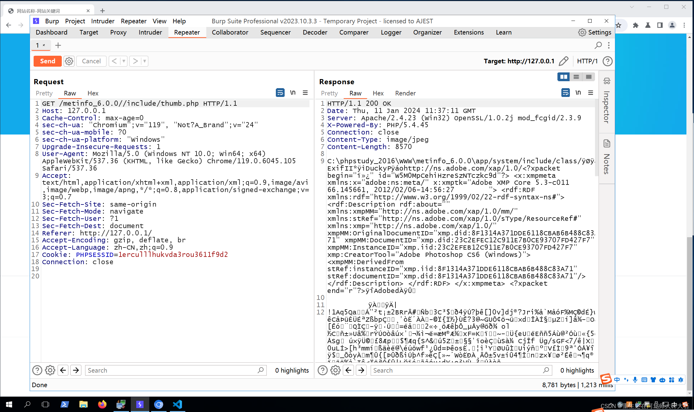 metinfo_6.0.0 任意文件读取漏洞复现