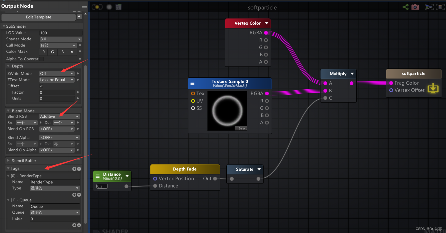 Unity Shader ASE基础效果思路与代码(三)：Shader混合模式、深度渐变的扩散扫描、软粒子