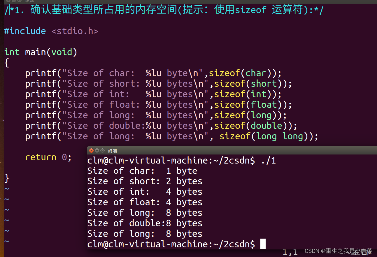 C语言基础数据类型