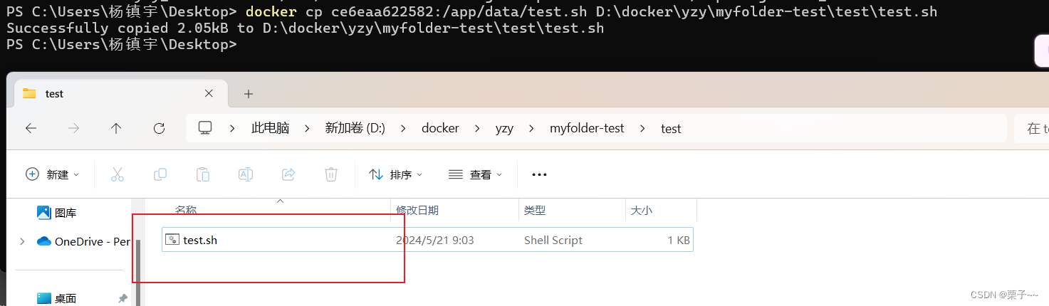 docker-如何将容器外的脚本放入容器内，将容器内的脚本放入容器外