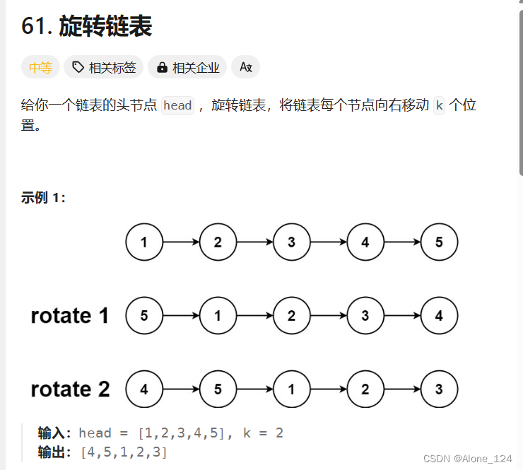 61.旋转链表