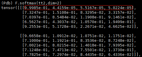 pytorch 中的dim 的作用范围