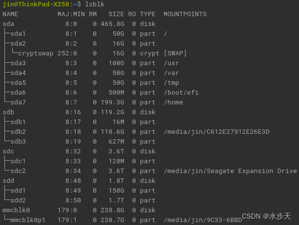 elementary OS7 Ubuntu 22.04中硬盘挂载报错