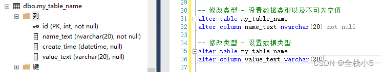 【Sql Server】新手一分钟看懂在已有表基础上修改字段默认值和数据类型