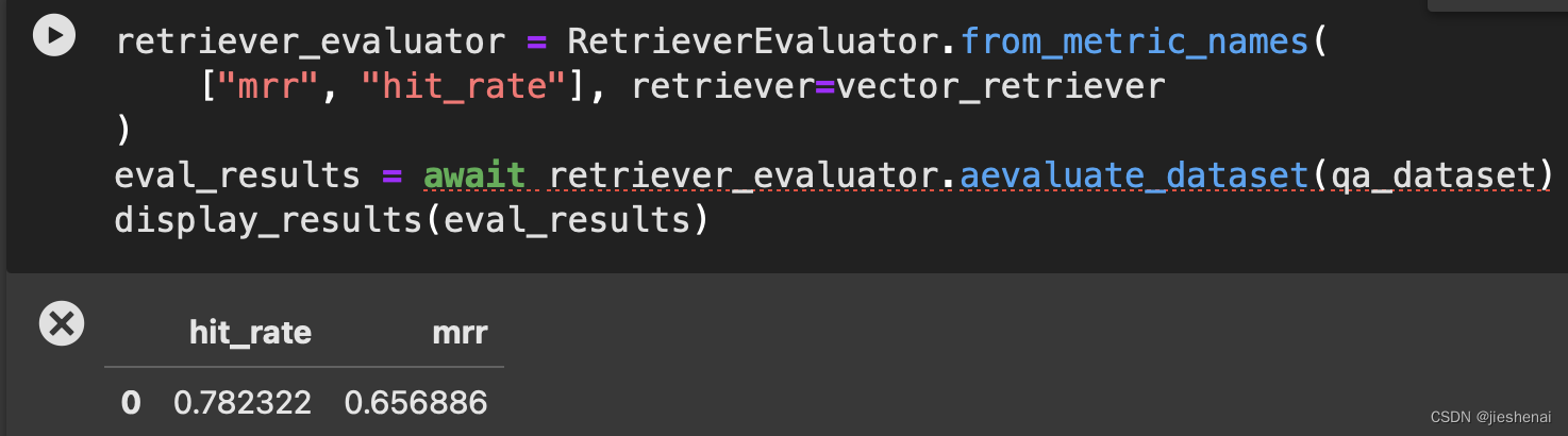 <span style='color:red;'>使用</span><span style='color:red;'>向量</span><span style='color:red;'>检索</span><span style='color:red;'>和</span>rerank <span style='color:red;'>在</span>RAG数据集上<span style='color:red;'>实验</span>评估hit_rate<span style='color:red;'>和</span>mrr