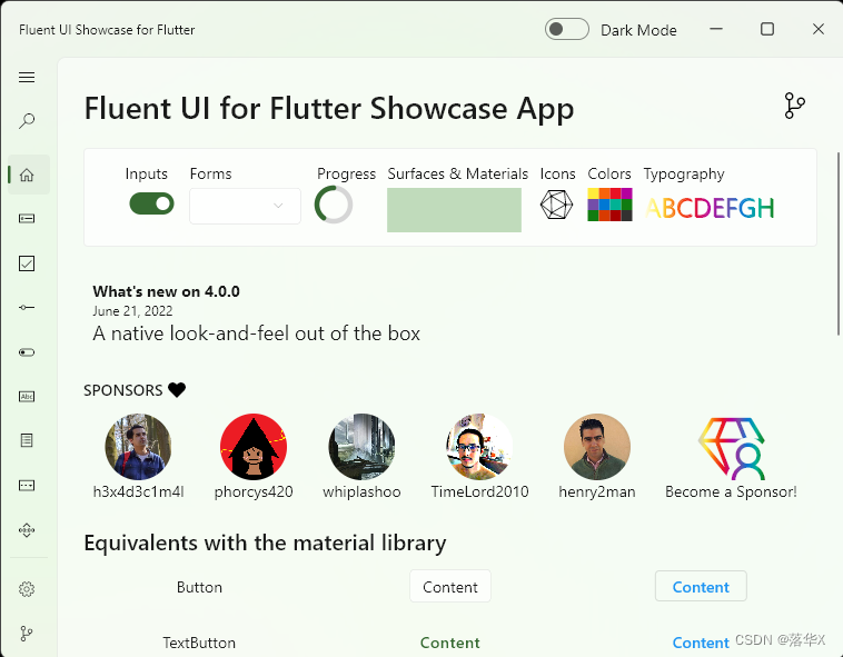 flutter开发windows应用的库