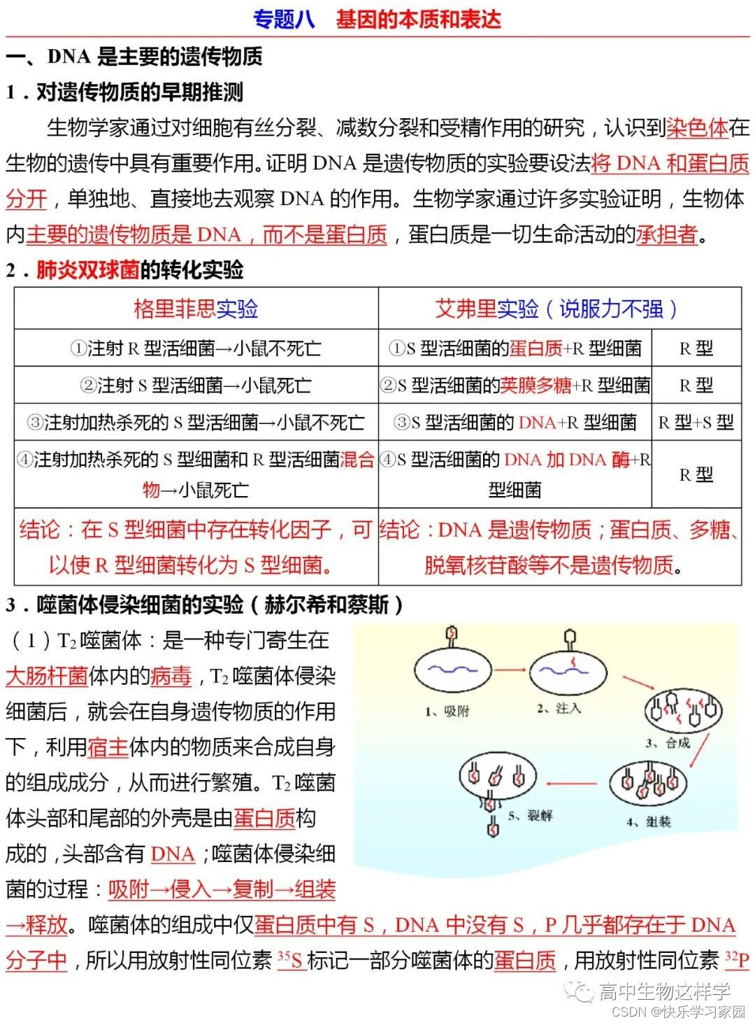 高中生物知识_高中生物知识点汇总_高中生物知识点总结
