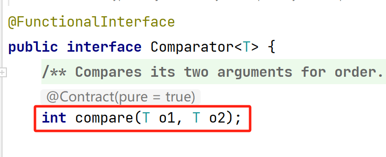 函数式接口Comparator