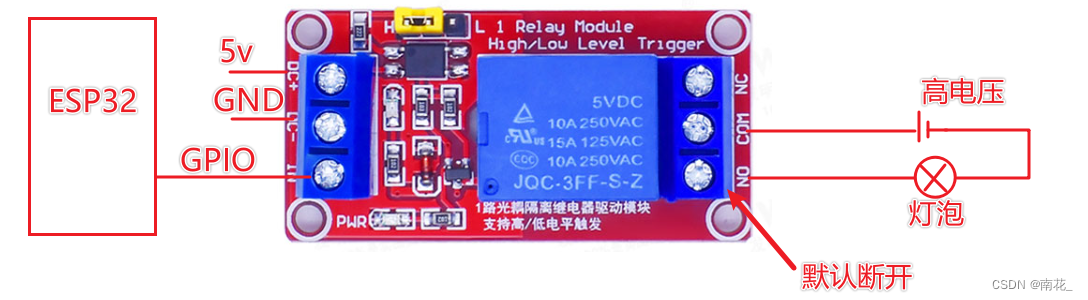 ESP32 - Thonny+MicroPython+ESP32 继电器的使用