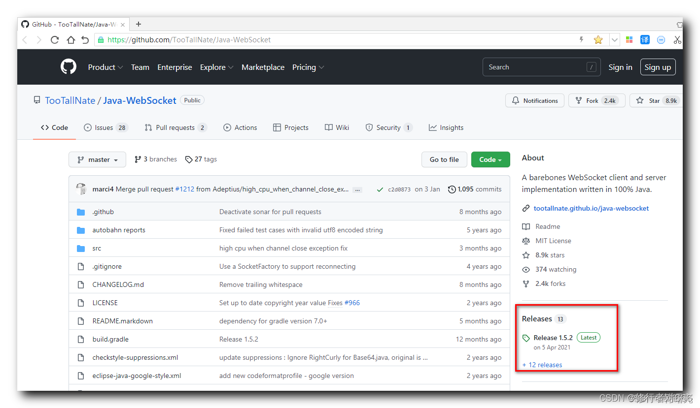 【Android WebSocket】Android 端 WebSocket 基本用法 ( 下载 JavaWebSocket源码 导入