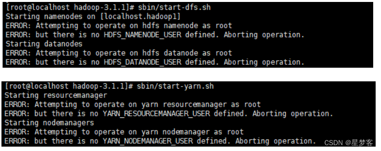 报错there is no HDFS_NAMENODE_USER defined