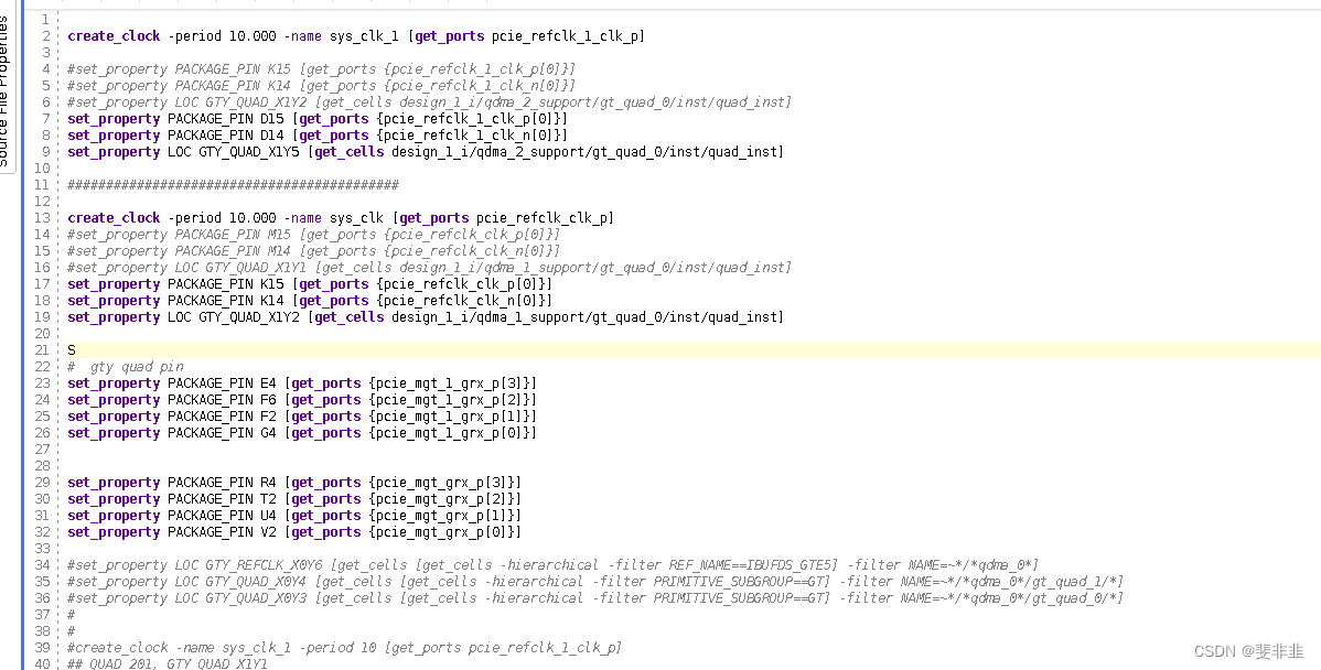 versal pcie/gty quad location debug