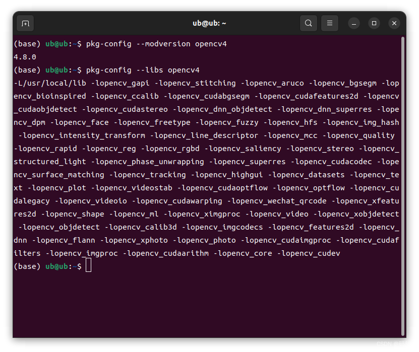 ubuntu22.04系统安装Opencv4.8.0+Opencv-contrib4.8.0
