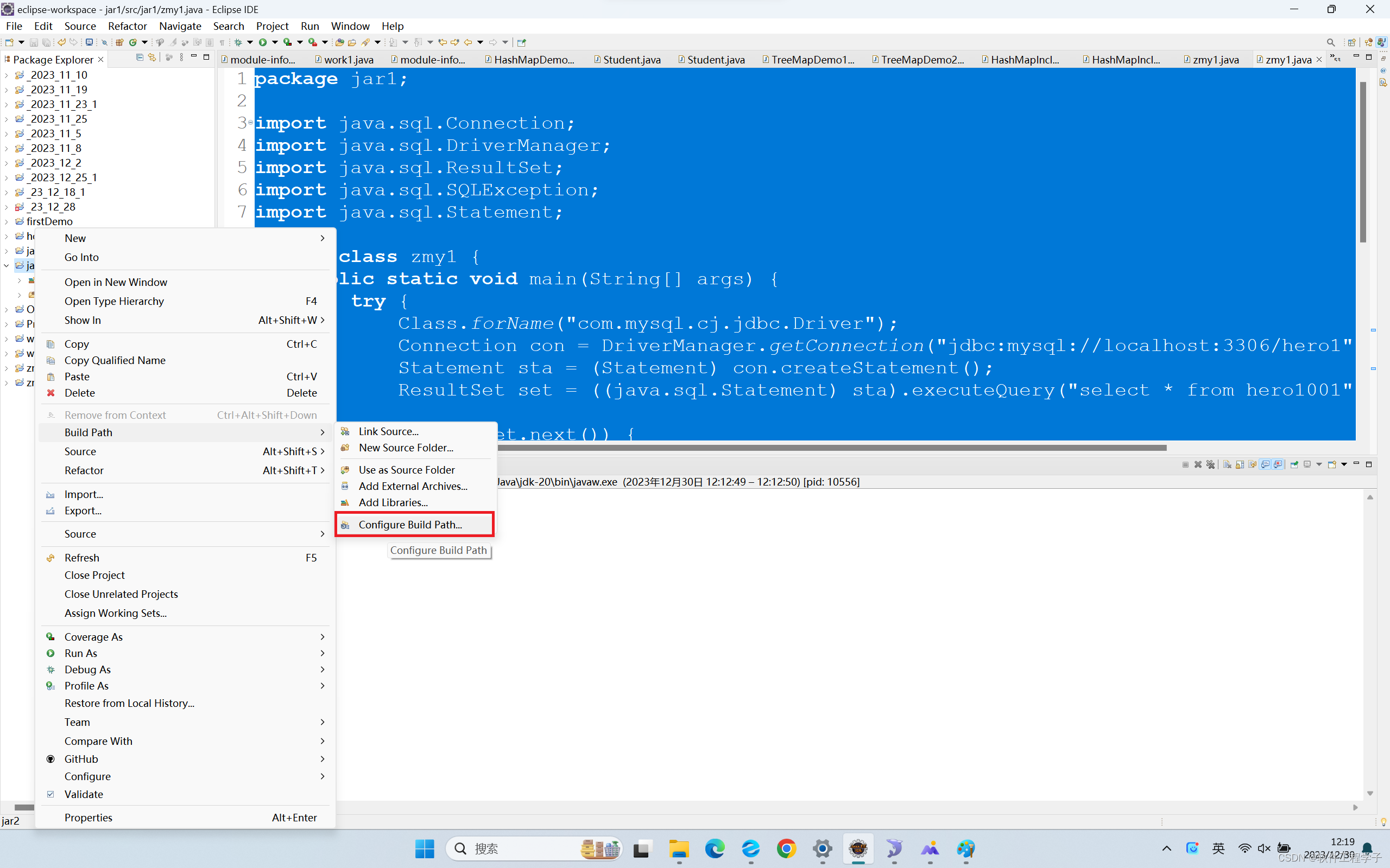 eclipse导入jar包的方法—导入mysqlconnectorjava8.0.28为例_mysqlconnectorjava8