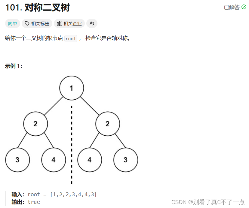 <span style='color:red;'>每日</span>5题Day21 - <span style='color:red;'>LeetCode</span> 101 - <span style='color:red;'>105</span>