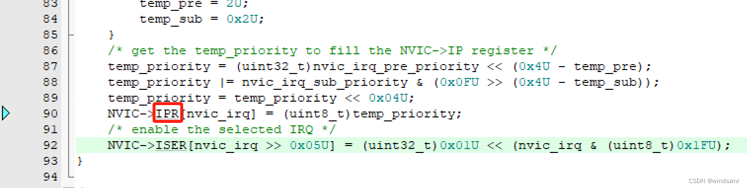 Keil 5编译出现misc.c(90): error: no member named ‘IP‘ in ‘NVIC_Type‘