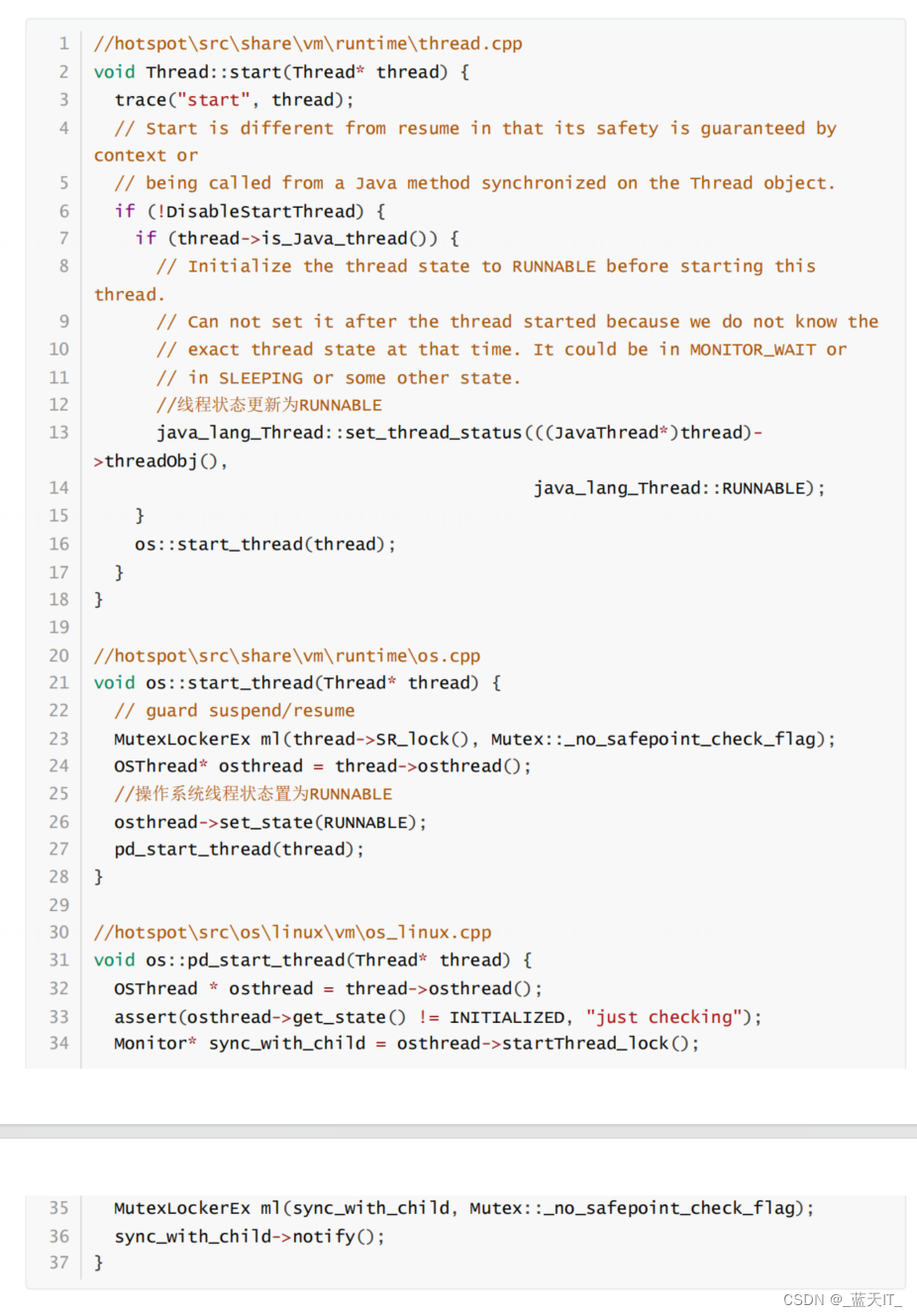Java线程是怎么实现run方法的执行的呢？【 多线程在JVM中的实现原理剖析】