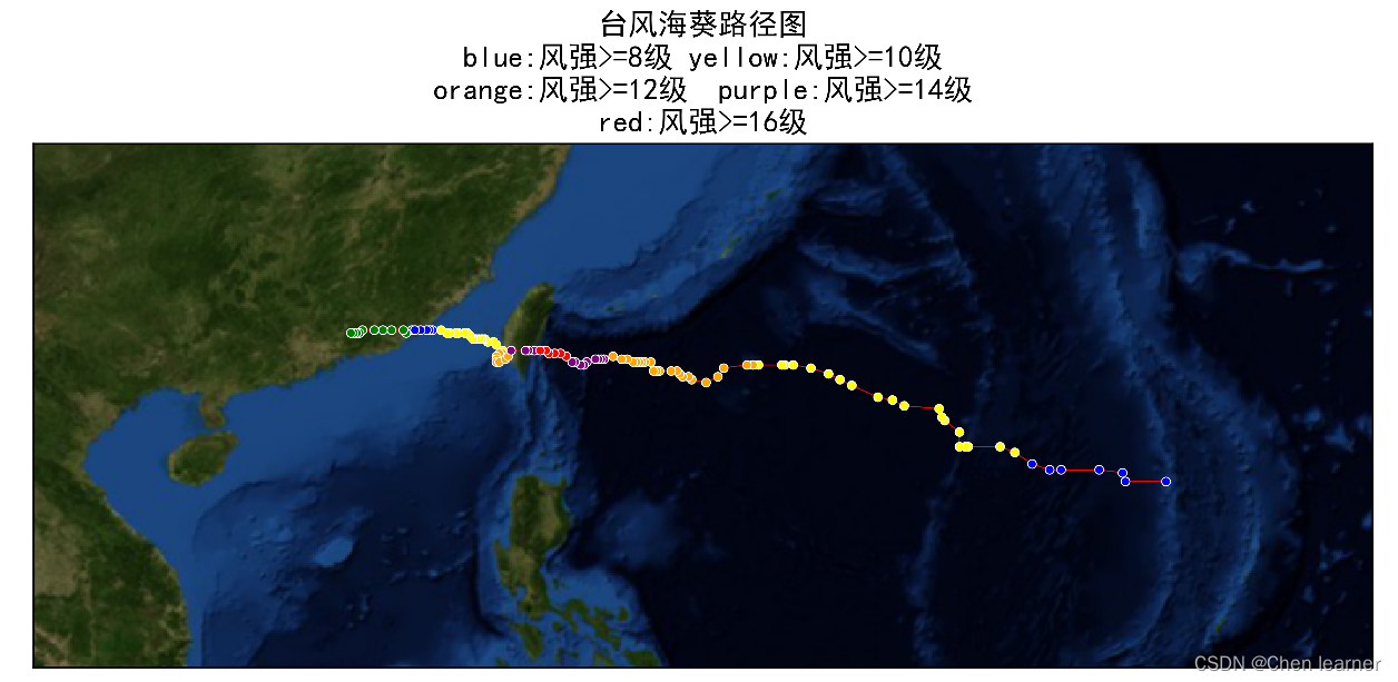 Python绘制台风路径图 学习笔记如何绘制台风移动路径 Csdn博客 