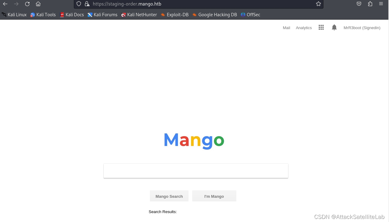 HACKTHEBOX通关笔记——mango（退役）