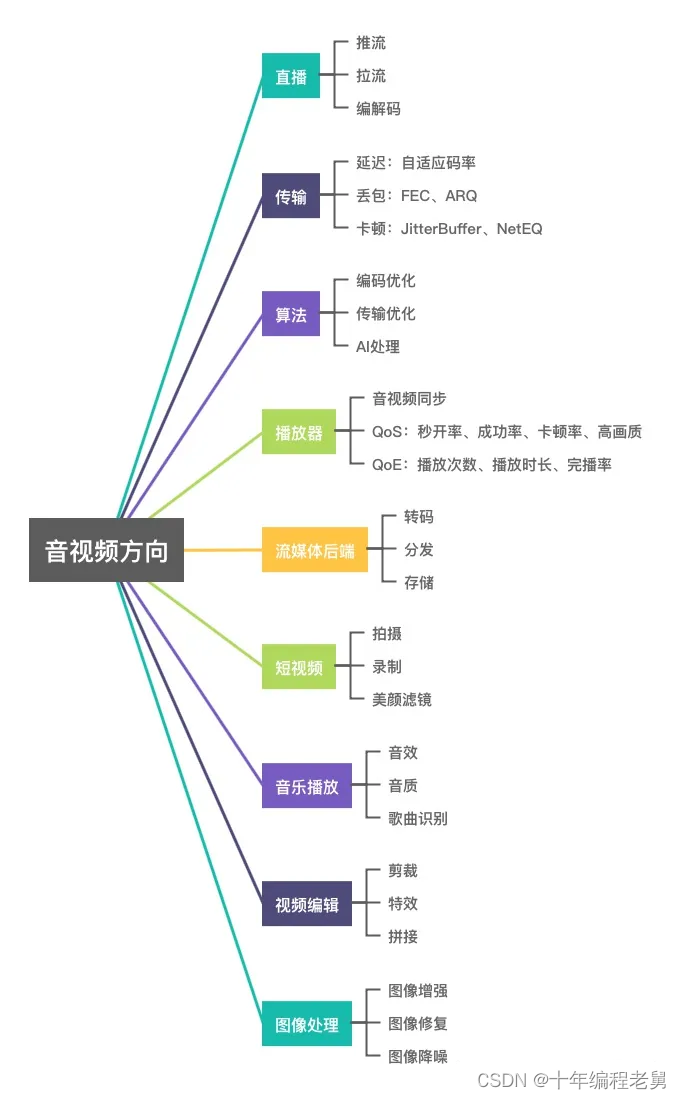 2024年 C++音视频开发学习路线（ffmpeg/rtsp/srs/webrtc/hls）