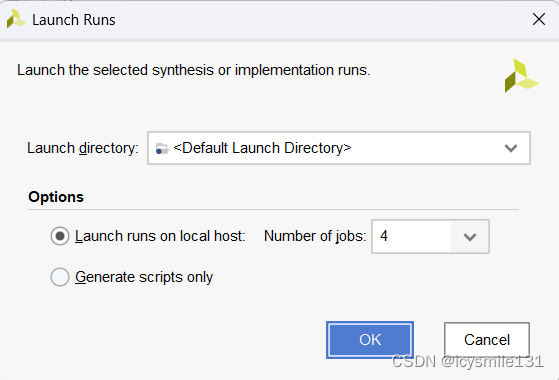 图1 Launch Selected Implementation Runs