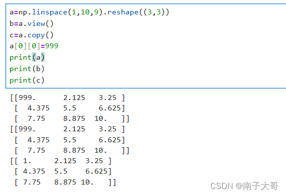 python中numpy库使用