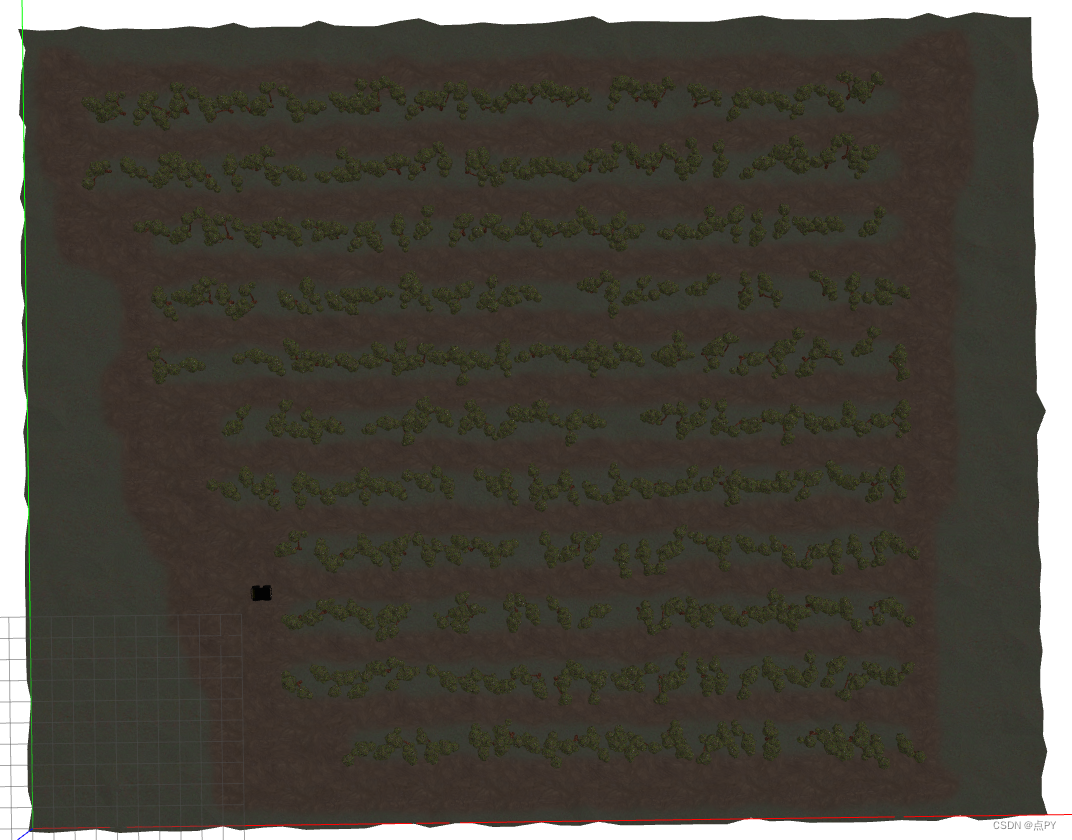 <span style='color:red;'>机器人</span><span style='color:red;'>在</span>果园内行<span style='color:red;'>巡</span><span style='color:red;'>检</span>仿真