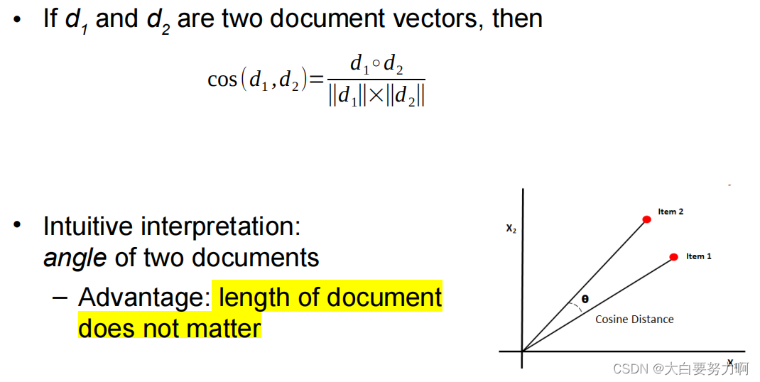 cosine similarity