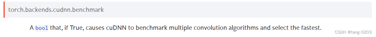 torch.backends.cudnn.benchmark 作用