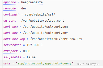 基于Beego 1.12.3的简单website实现