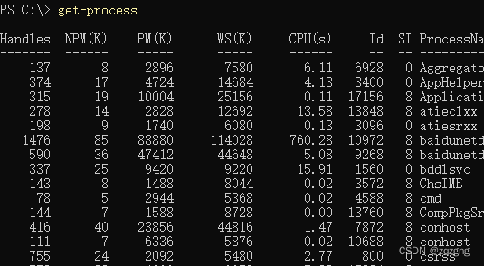 powershell常用命令分类