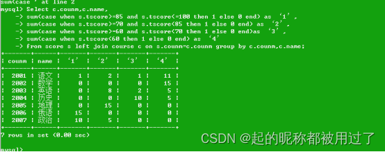 mysql-sql-第十三周